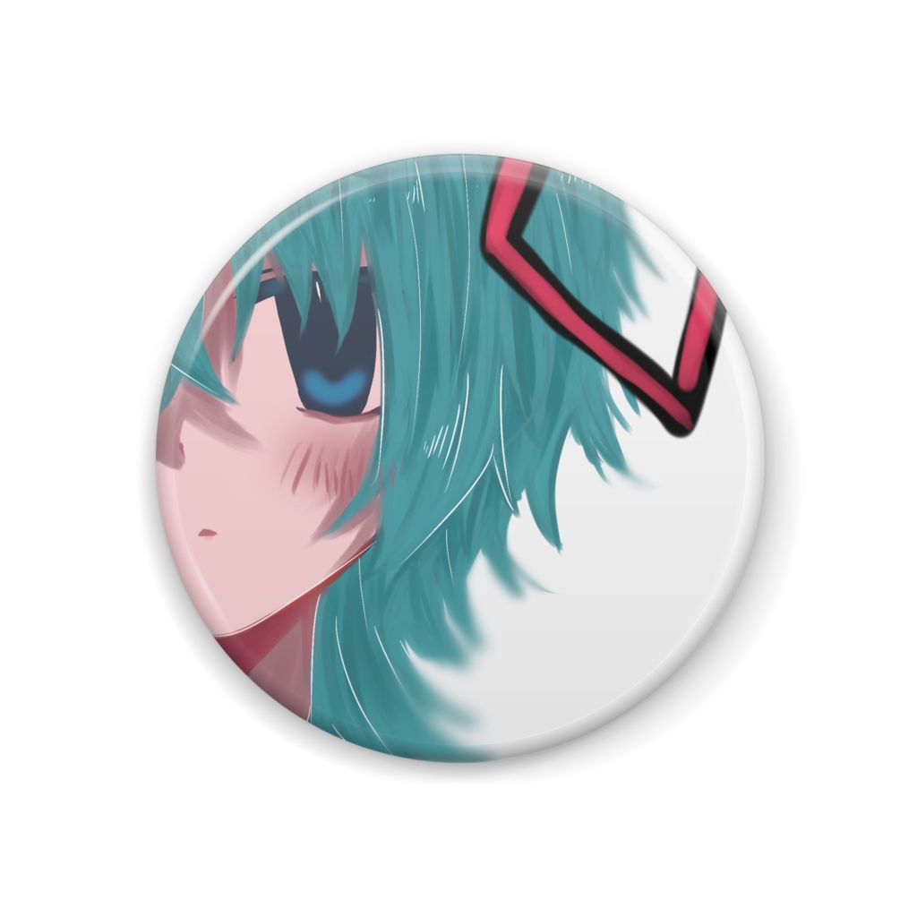 ウルフミク缶バッチ