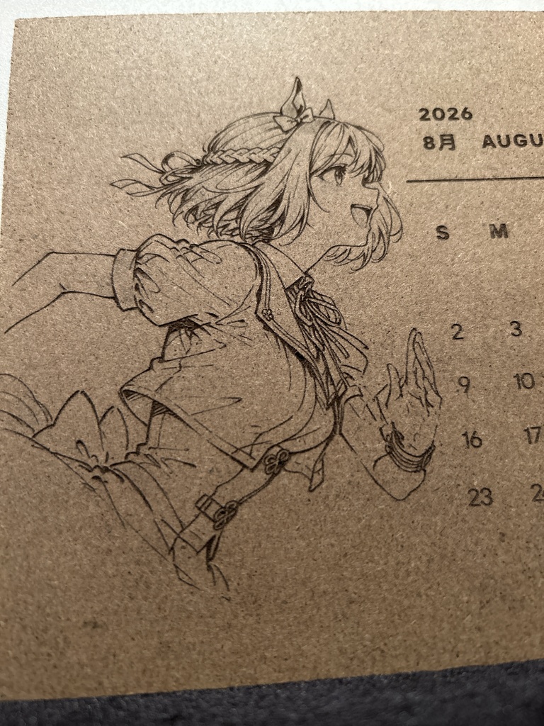 ウマ娘2026卓上木製カレンダー