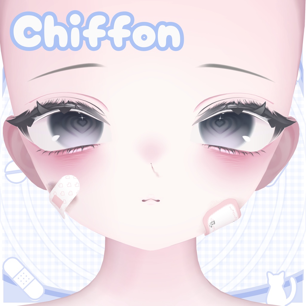 ♡Toxic cat♡Makeup+Eye tex+Bandage【7アバター対応】