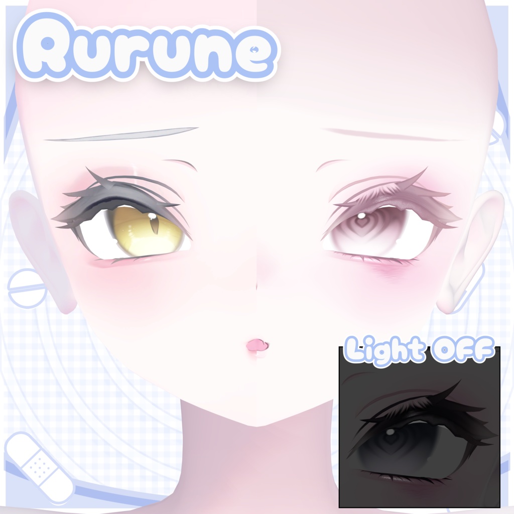 ♡Toxic cat♡Makeup+Eye tex+Bandage【7アバター対応】