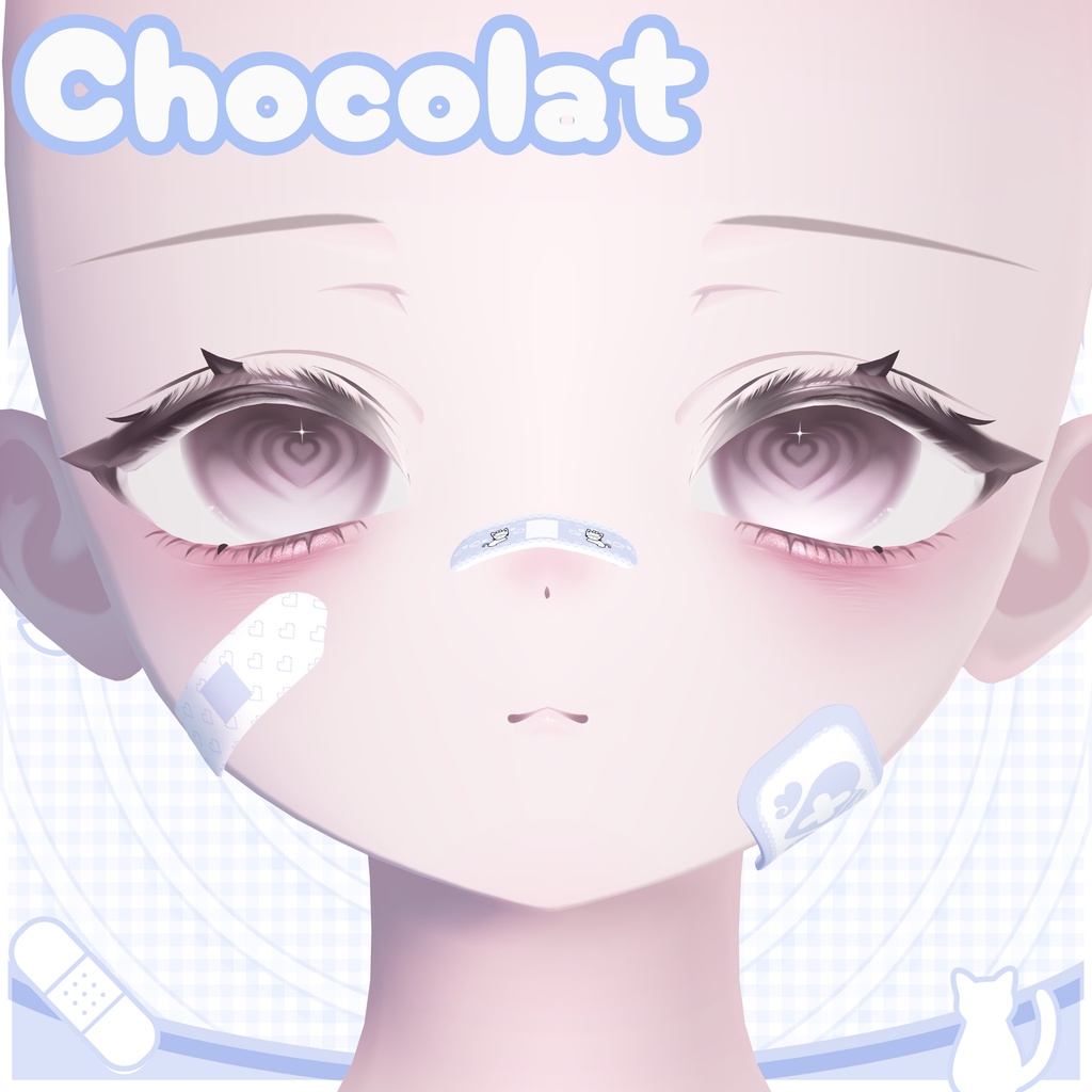 ♡Toxic cat♡Makeup+Eye tex+Bandage【7アバター対応】