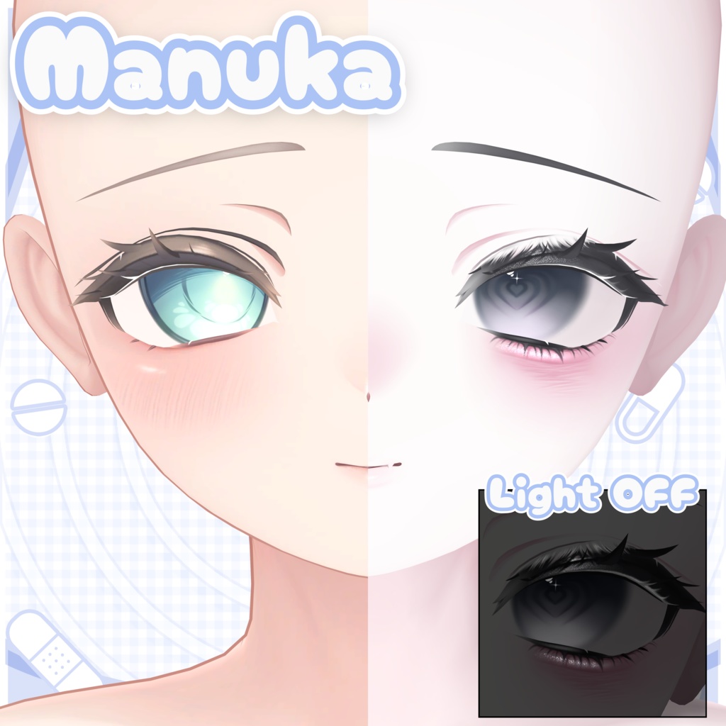 ♡Toxic cat♡Makeup+Eye tex+Bandage【7アバター対応】