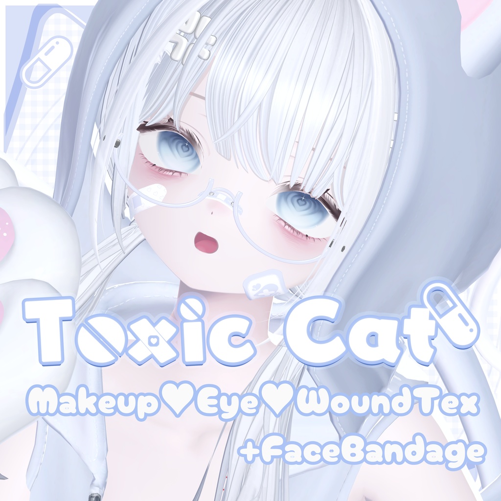 【セール】♡Toxic cat♡Makeup+Eye tex+Face Bandage【3アバター対応】