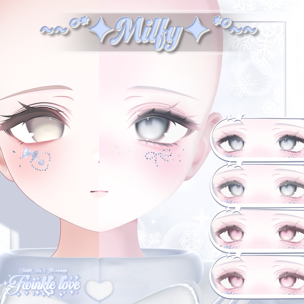 【SALE】MAKEUP&EYE Texture+Face acc【3アバター対応】