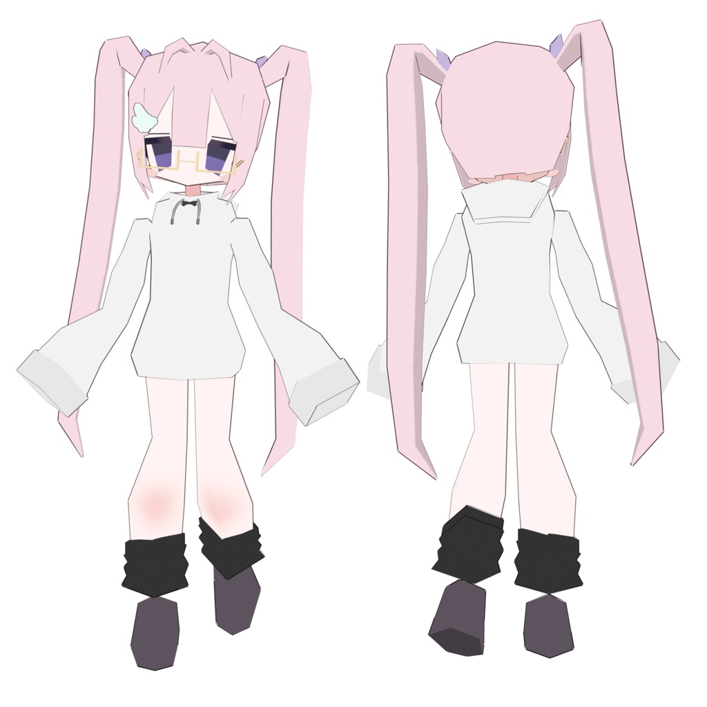 【無料】オリジナル3Dモデル「つむ」