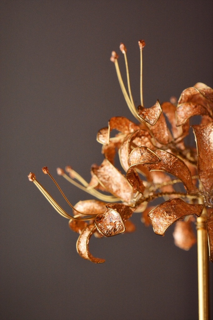 金の彼岸花の簪*ヘアクリップ*受注生産