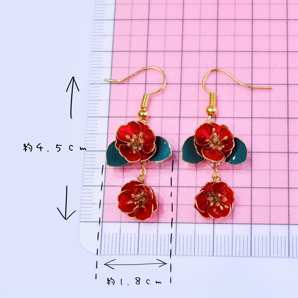 落椿のピアス*イヤリング