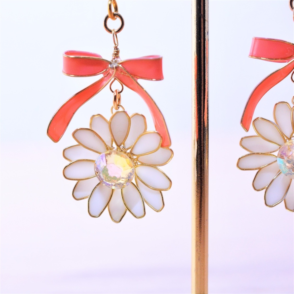 冬の花ノースポールピアス*イヤリング