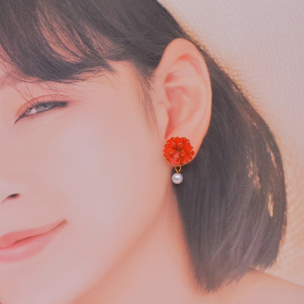 真夏のマリーゴールドピアス&イヤリング
