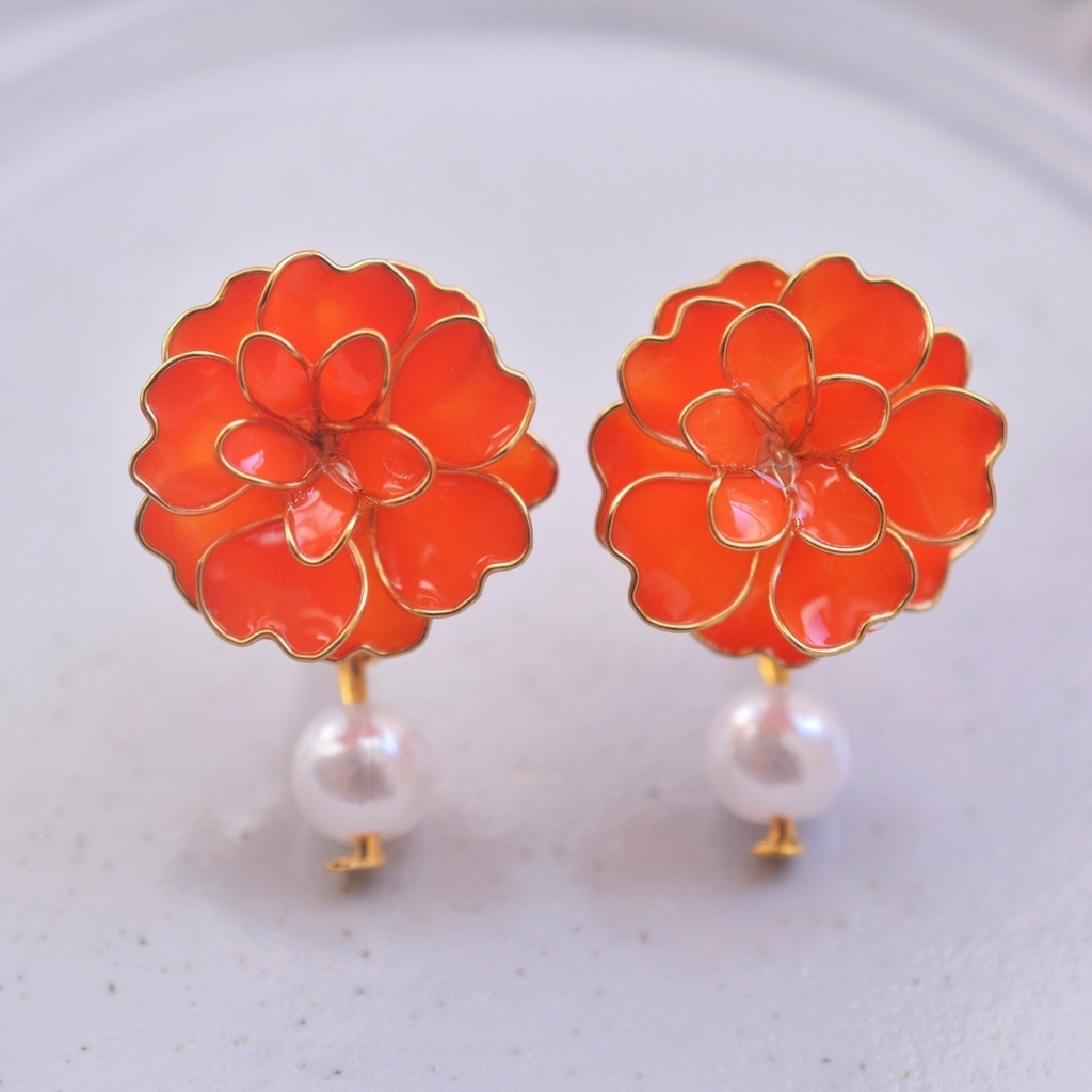 真夏のマリーゴールドピアス&イヤリング