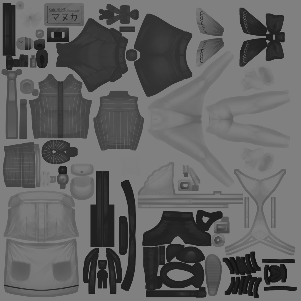 【マヌカ用】夜のワールドでも質感が死なない。「真夜中のドレスアップ」テクスチャセット - Takiza Works