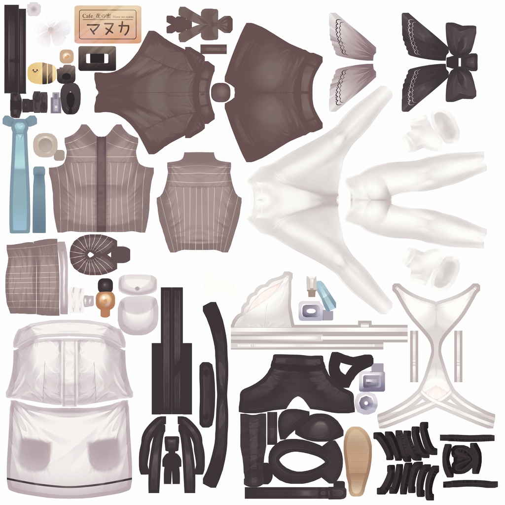 【マヌカ専用】衣装テクスチャ Soft Brown(Night Optimized)