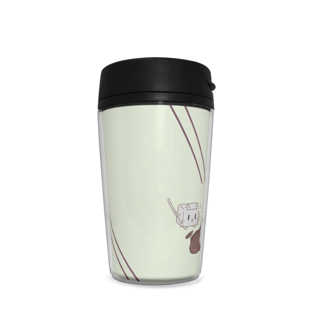 ココアでひとやすみ【グリーン・ななめ模様】タンブラー