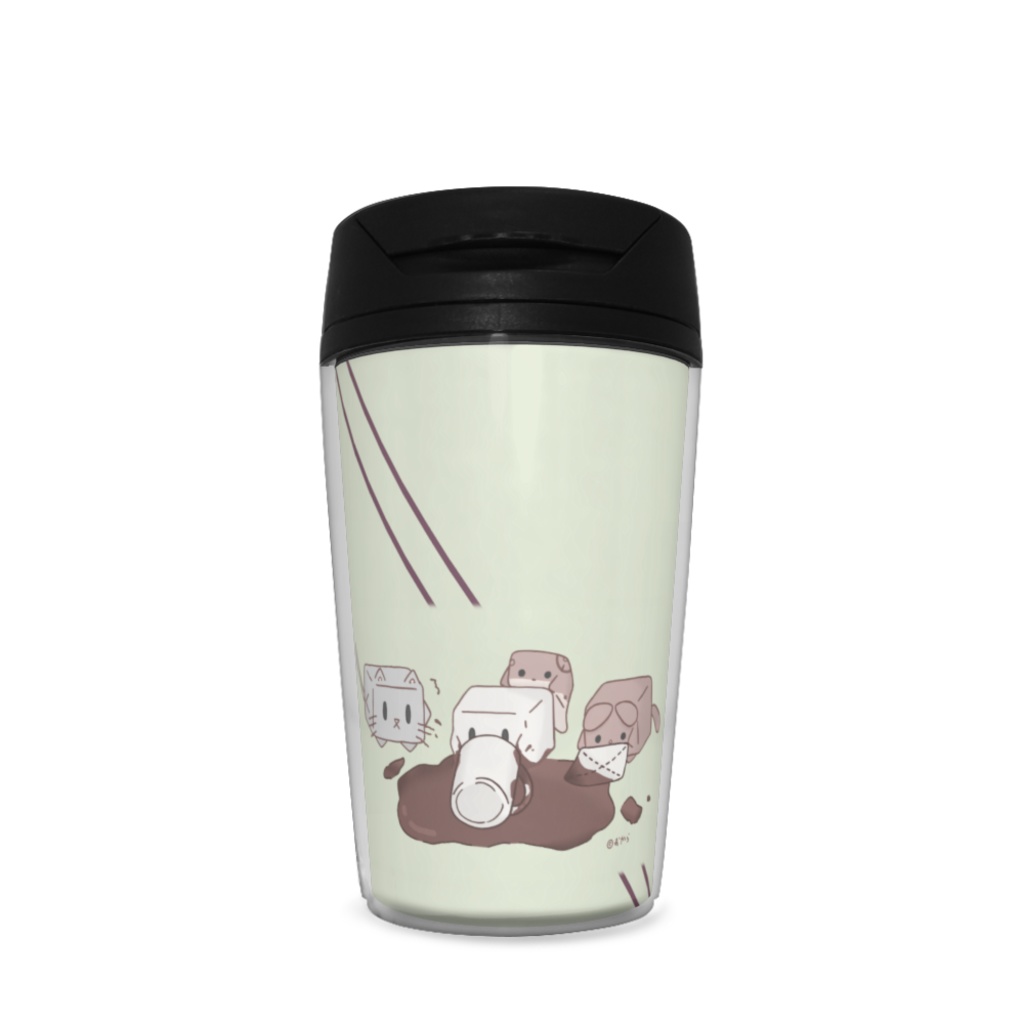 ココアでひとやすみ【グリーン・ななめ模様】タンブラー