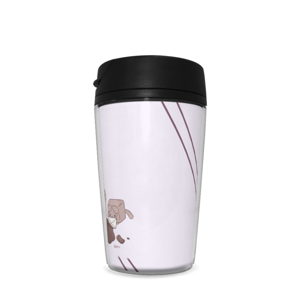 ココアでひとやすみ【パープル・ななめ模様】タンブラー