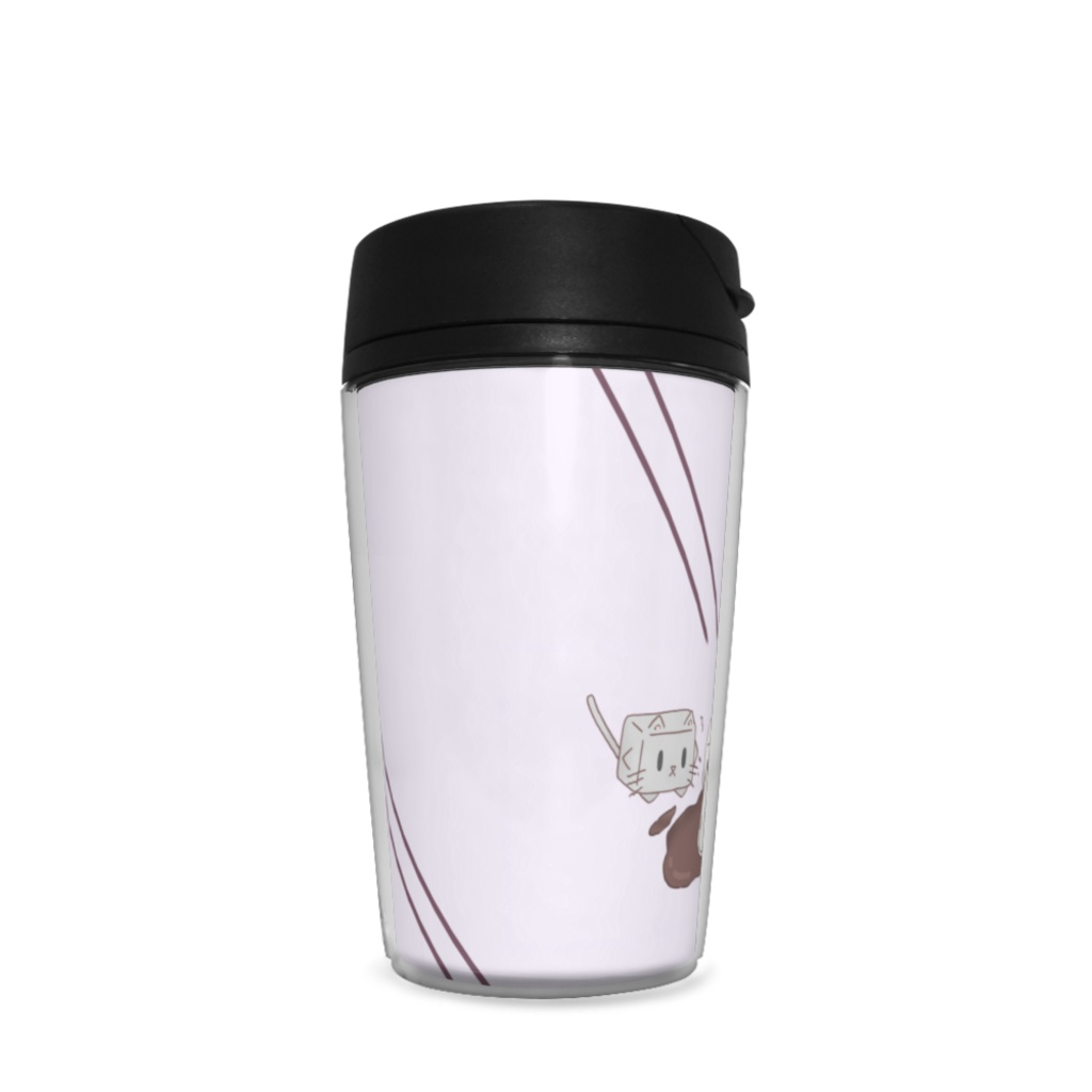 ココアでひとやすみ【パープル・ななめ模様】タンブラー