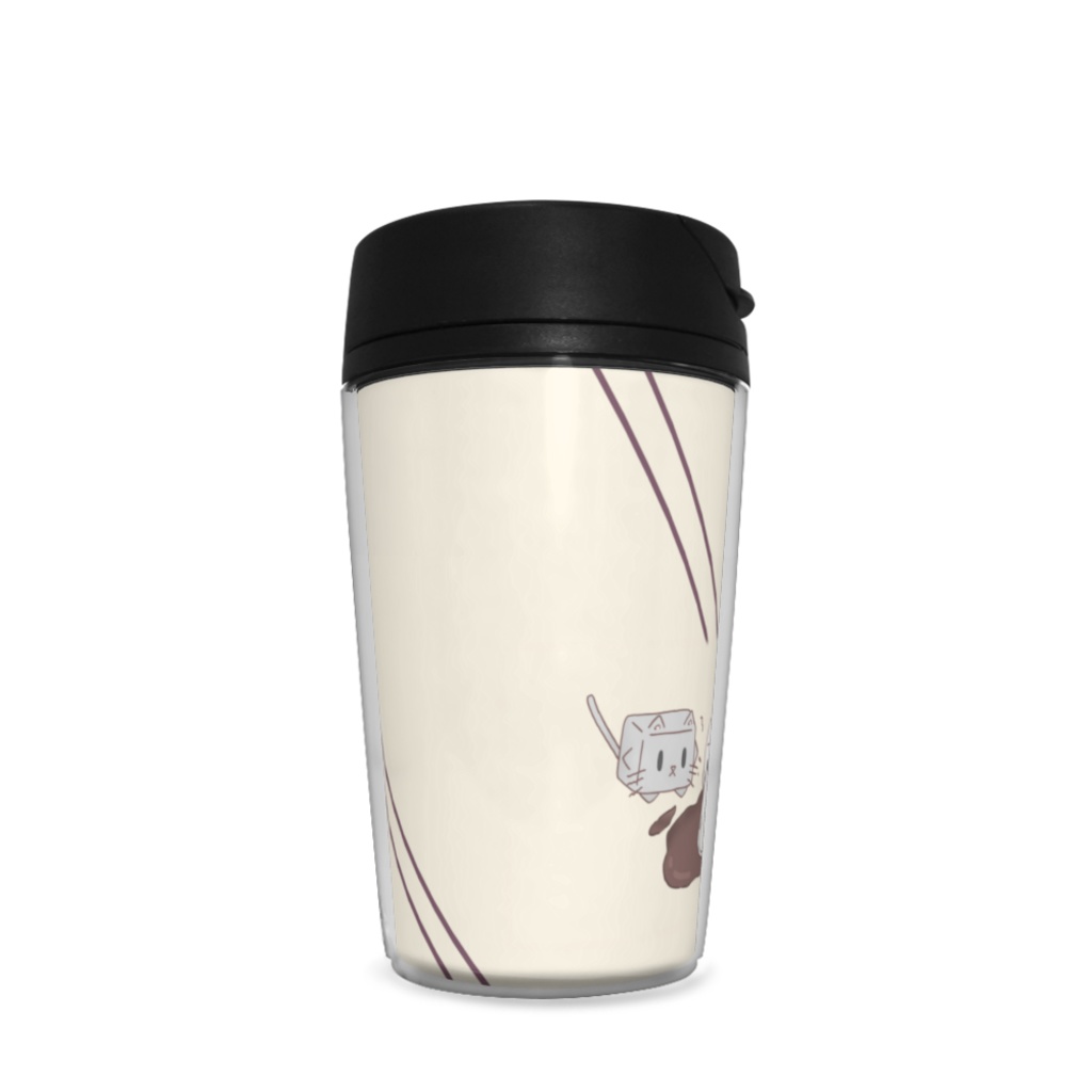 ココアでひとやすみ【イエロー・ななめ模様】タンブラー