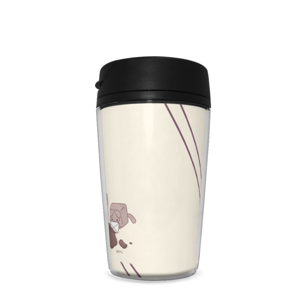 ココアでひとやすみ【イエロー・ななめ模様】タンブラー