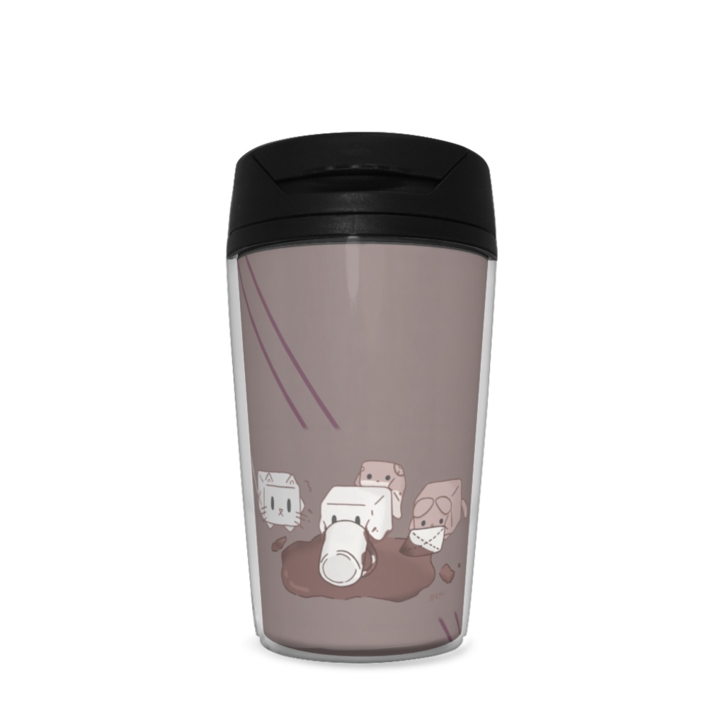 ココアでひとやすみ【ブラウン・ななめ模様】タンブラー