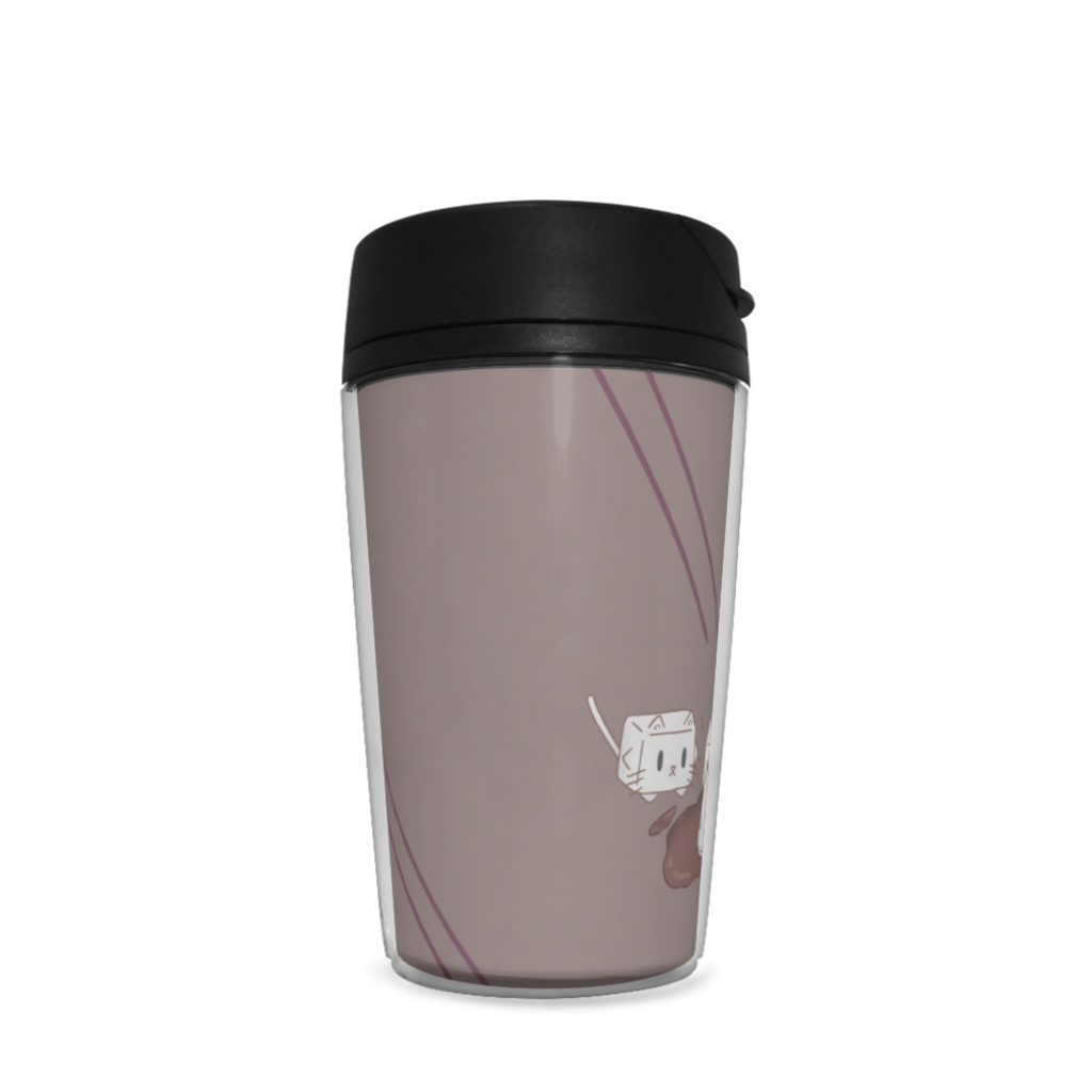 ココアでひとやすみ【ブラウン・ななめ模様】タンブラー