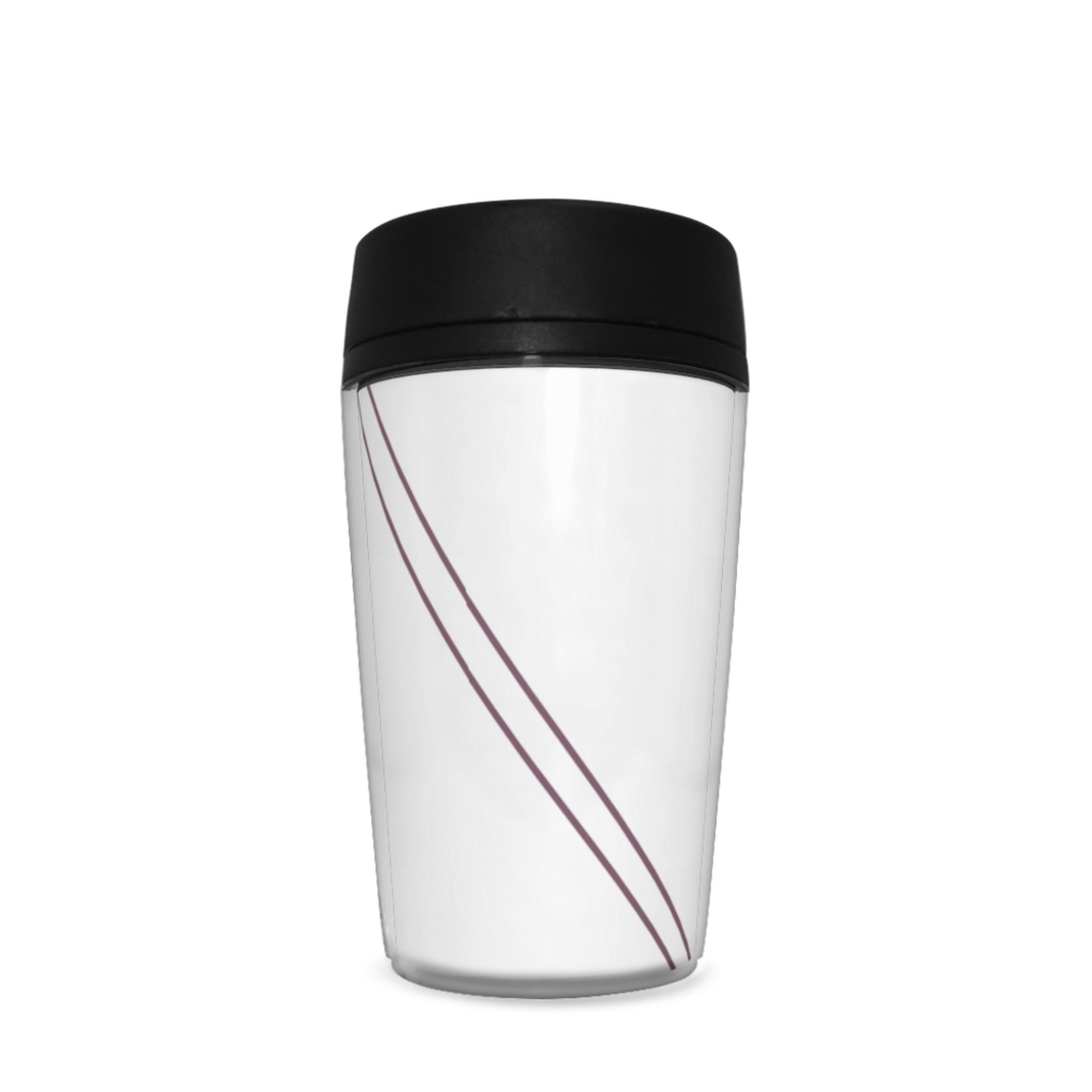 ココアでひとやすみ【ホワイト・ななめ模様】タンブラー