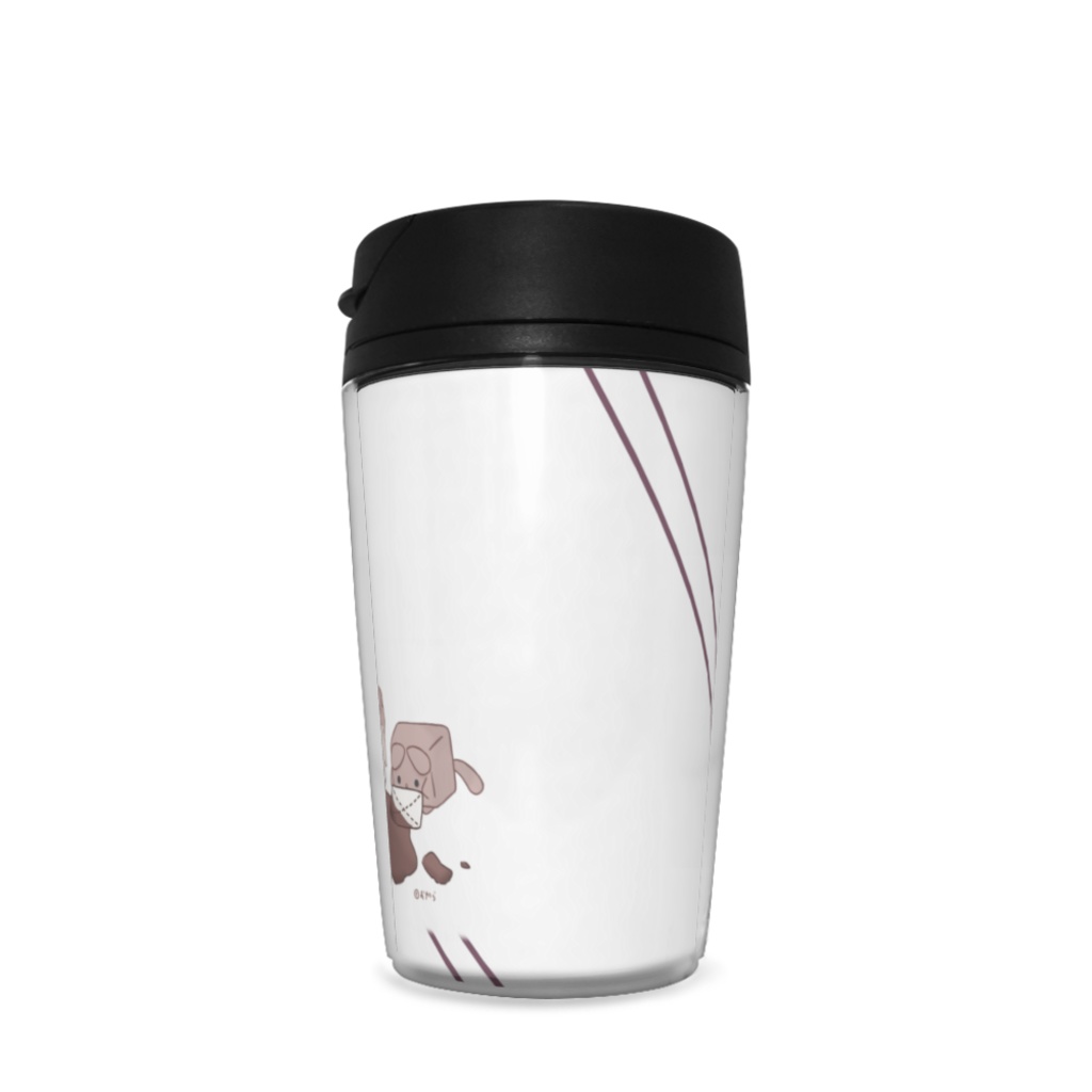 ココアでひとやすみ【ホワイト・ななめ模様】タンブラー