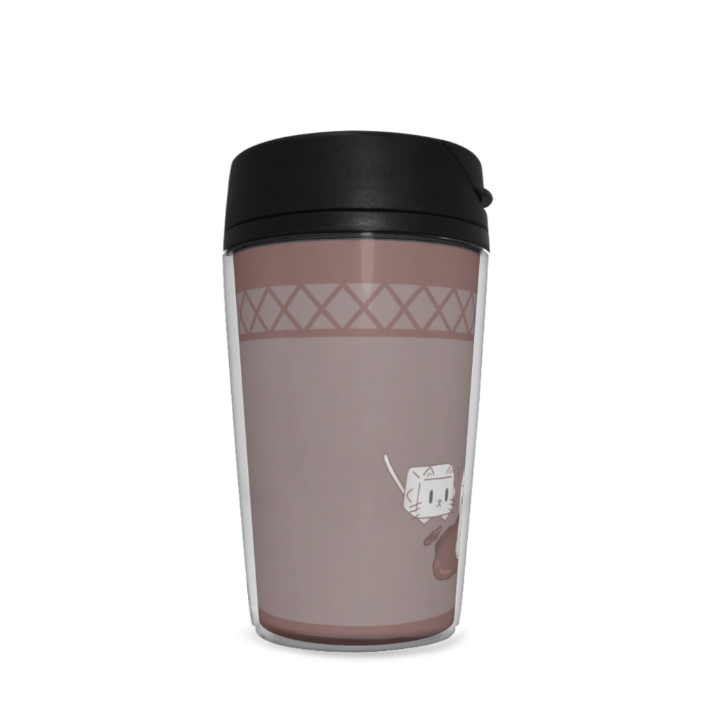 ココアでひとやすみ【ブラウン・ばってん模様】タンブラー