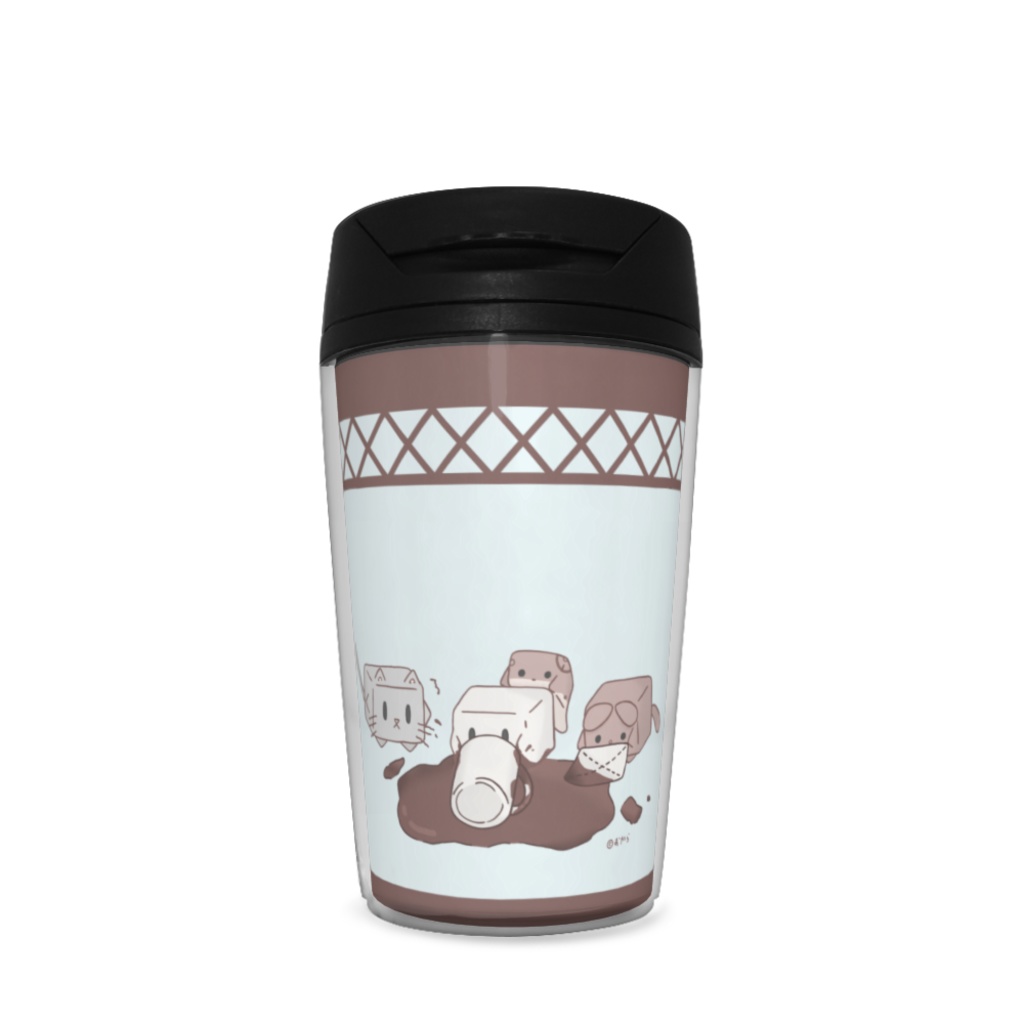 ココアでひとやすみ【ブルー・ばってん模様】タンブラー