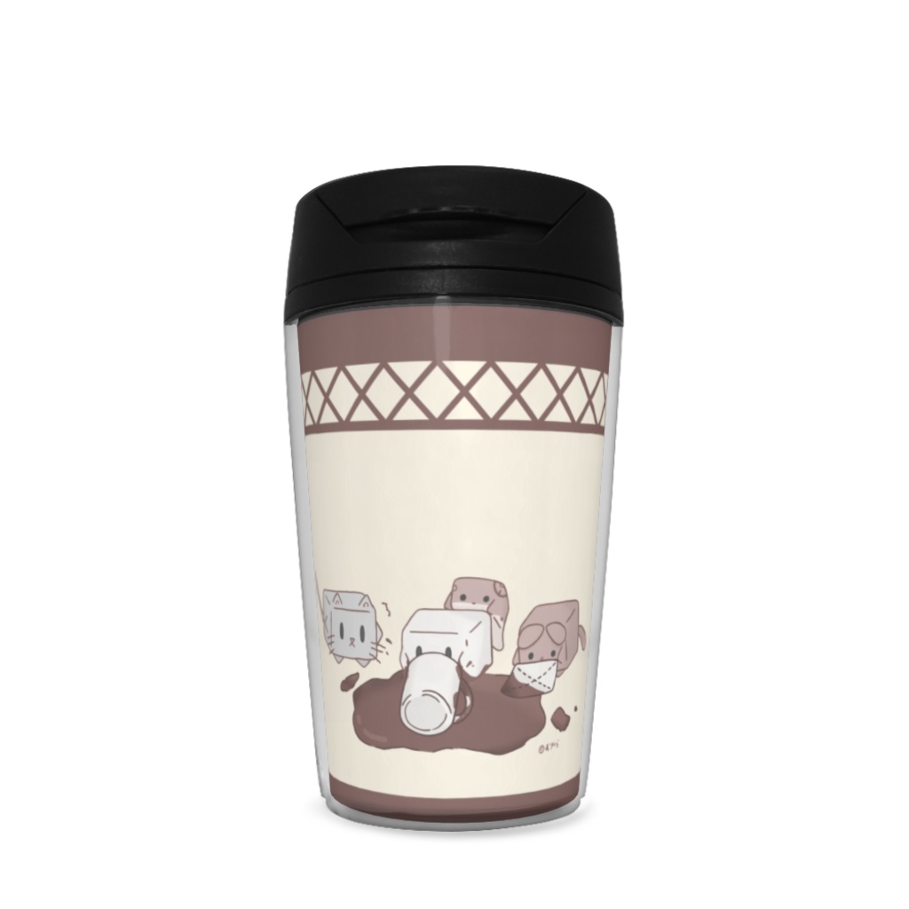 ココアでひとやすみ【イエロー・ばってん模様】タンブラー