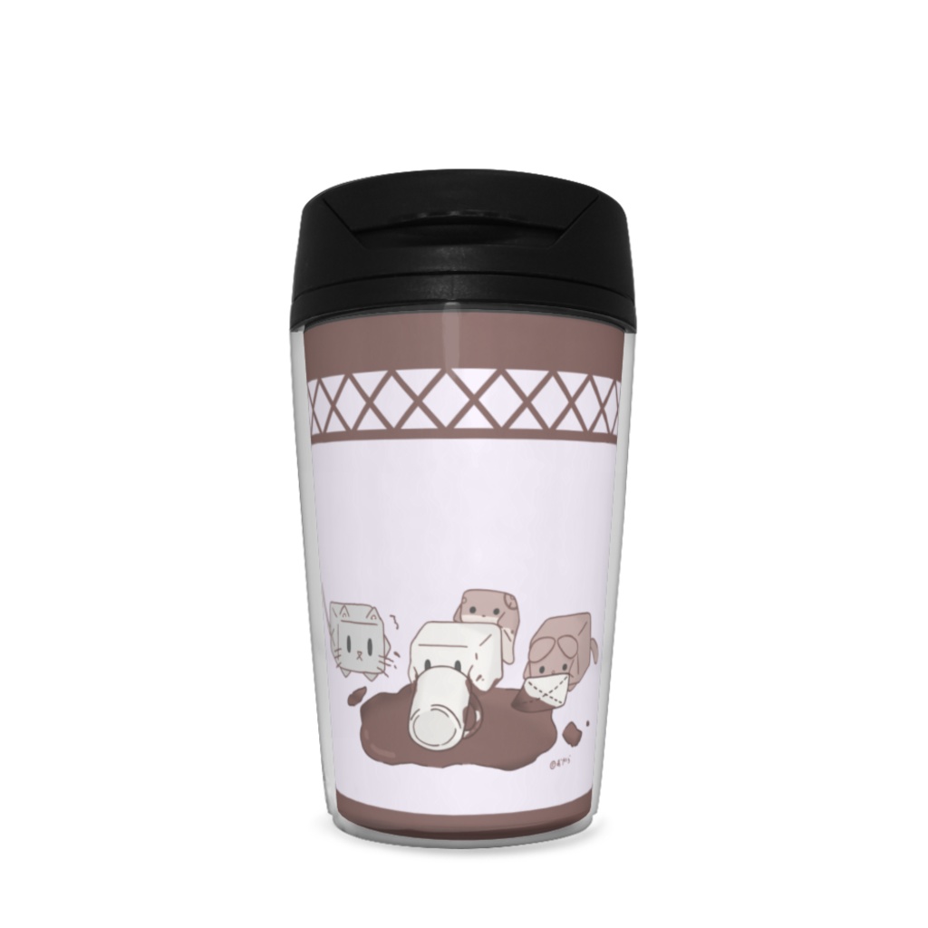 ココアでひとやすみ【パープル・ばってん模様】タンブラー