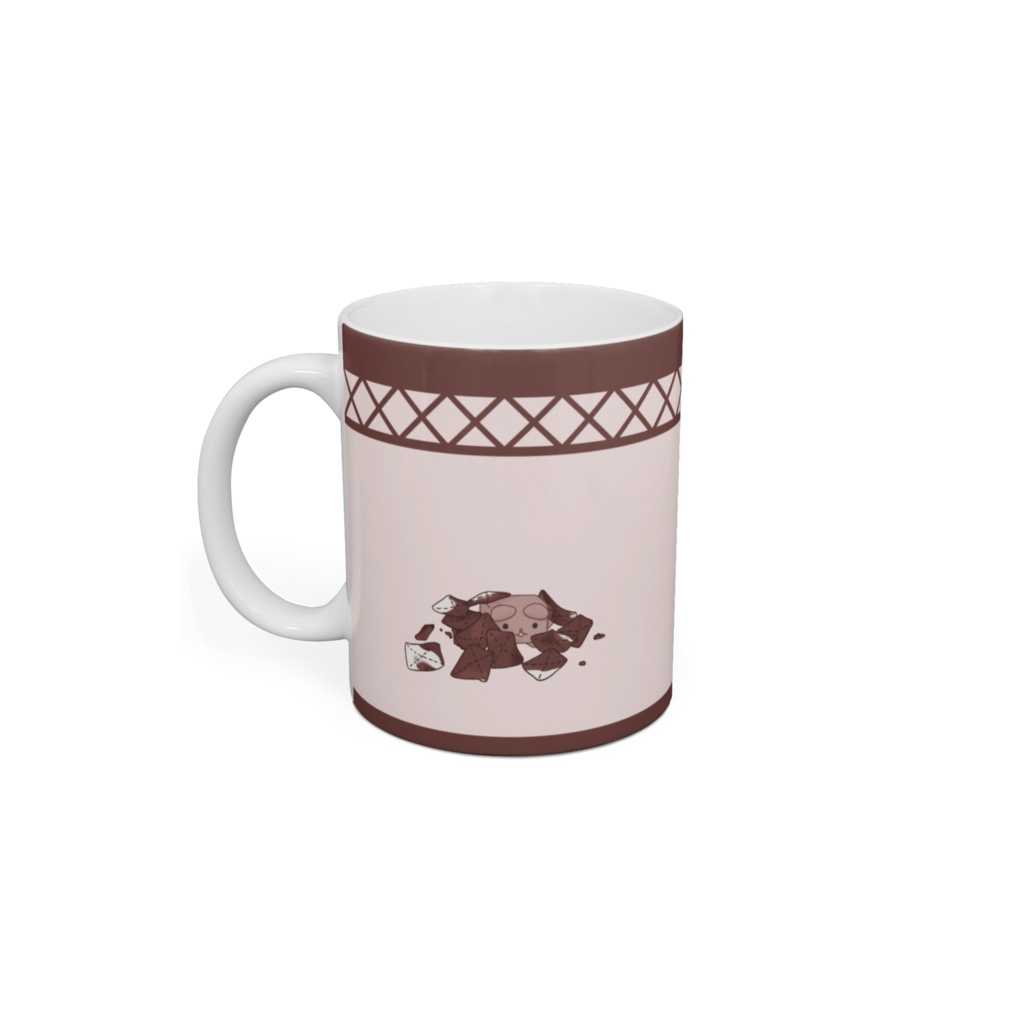 ココアでひとやすみ【ピンク・ばってん模様】マグカップ