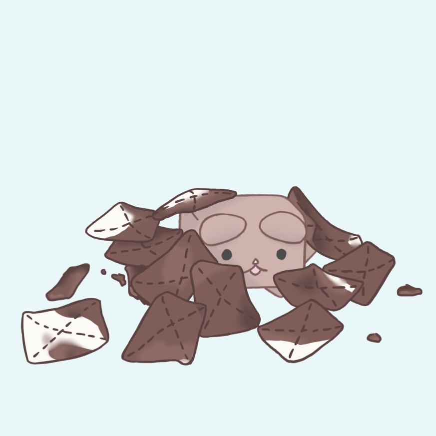 ココアでひとやすみ【ブルー・ばってん模様】マグカップ