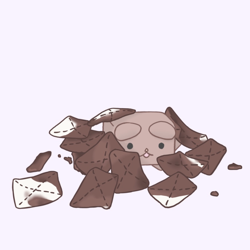 ココアでひとやすみ【パープル・ばってん模様】マグカップ