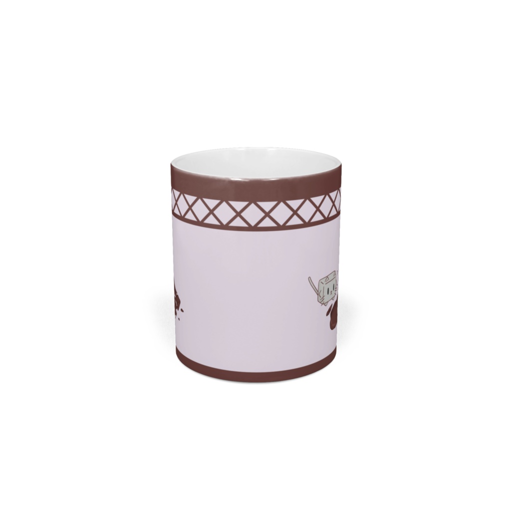 ココアでひとやすみ【パープル・ばってん模様】マグカップ