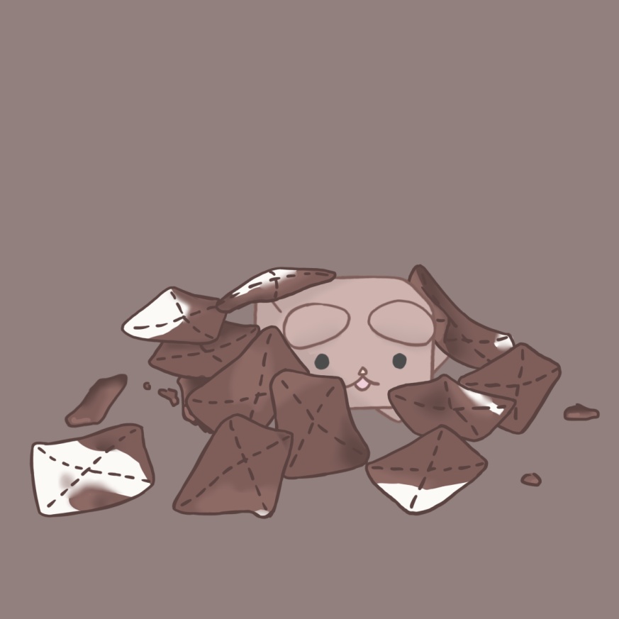 ココアでひとやすみ【ブラウン・ばってん模様】マグカップ