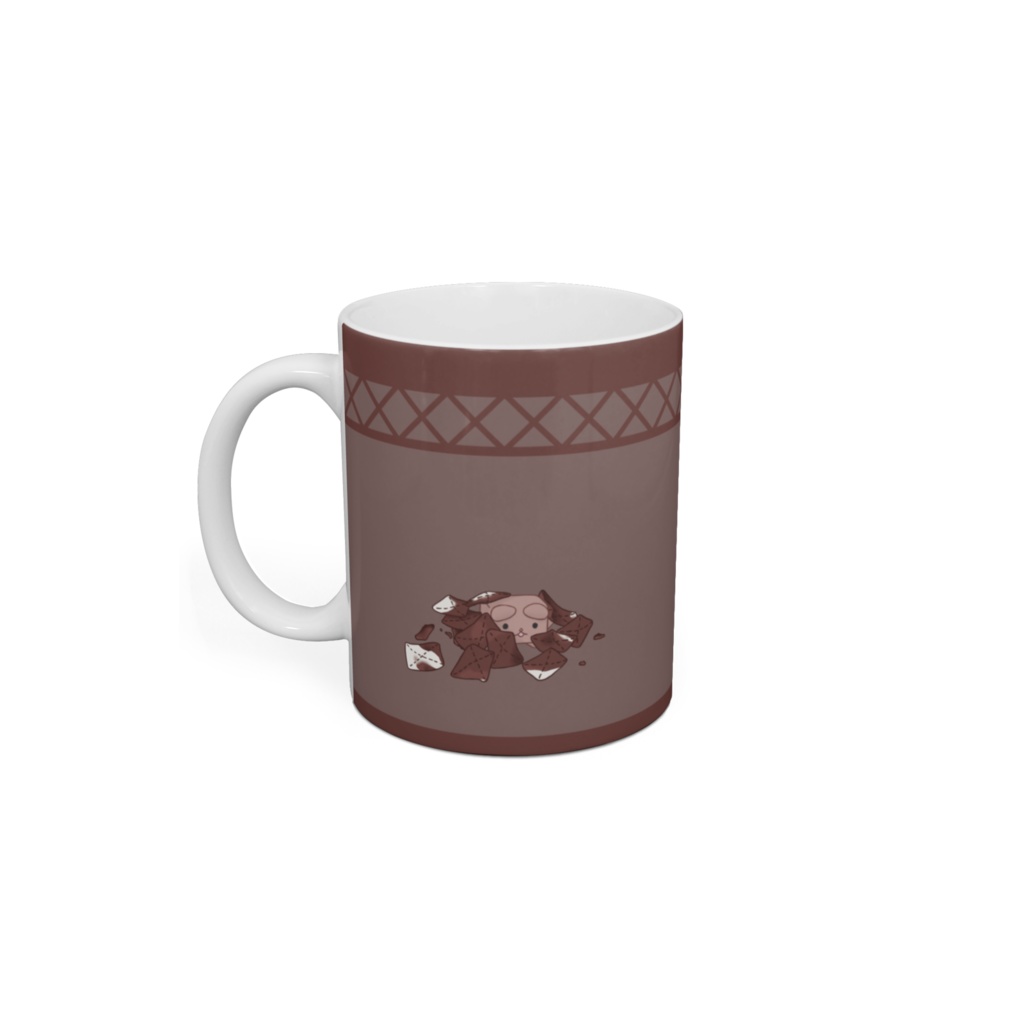ココアでひとやすみ【ブラウン・ばってん模様】マグカップ