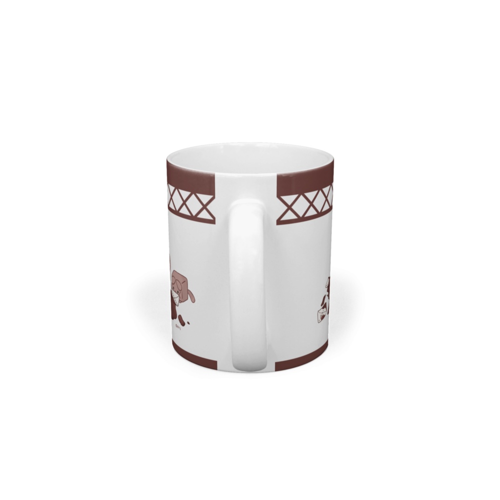ココアでひとやすみ【ホワイト・ばってん模様】マグカップ