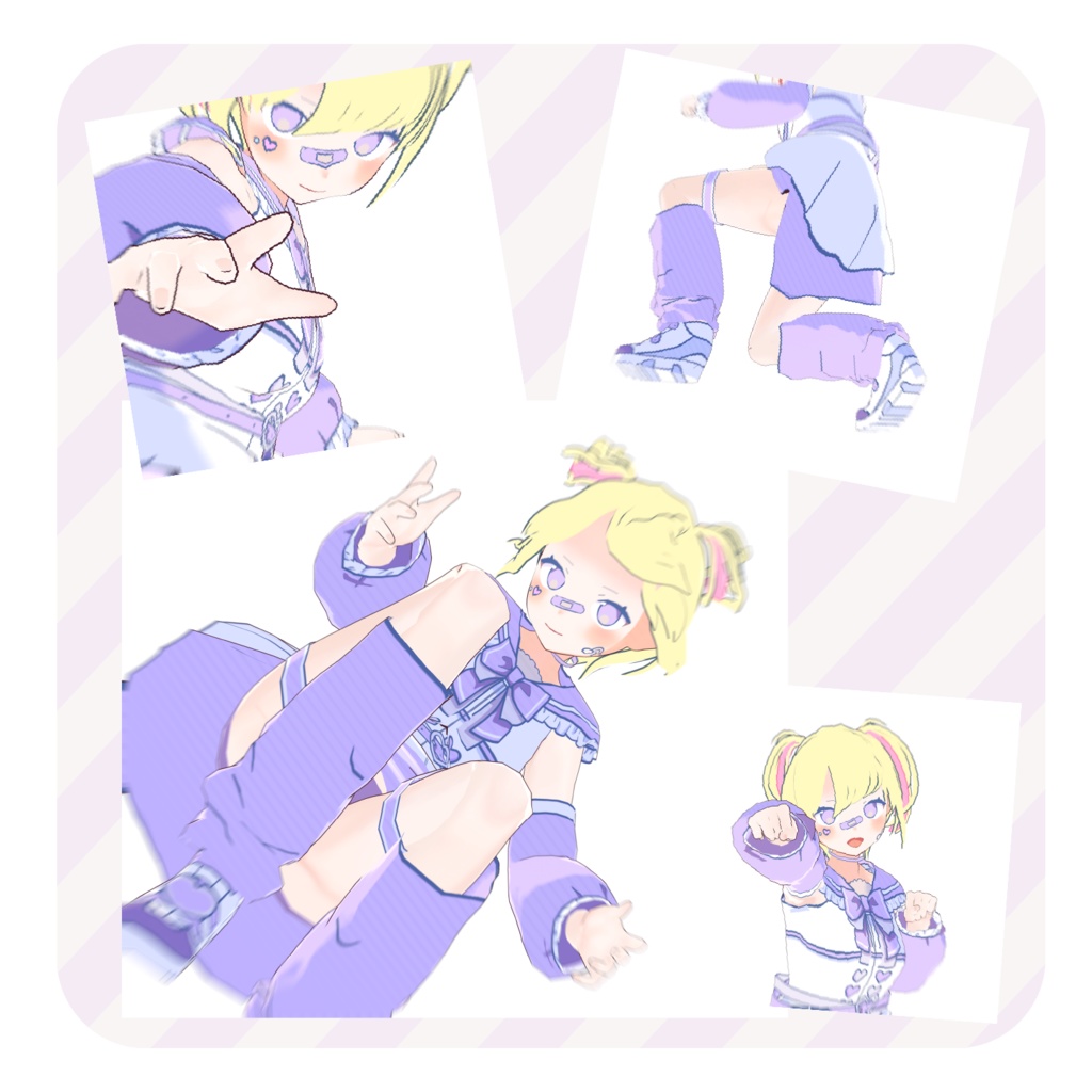 キャンディヒロインコーデ 【衣装セット】【VRoid】【Xwear対応】