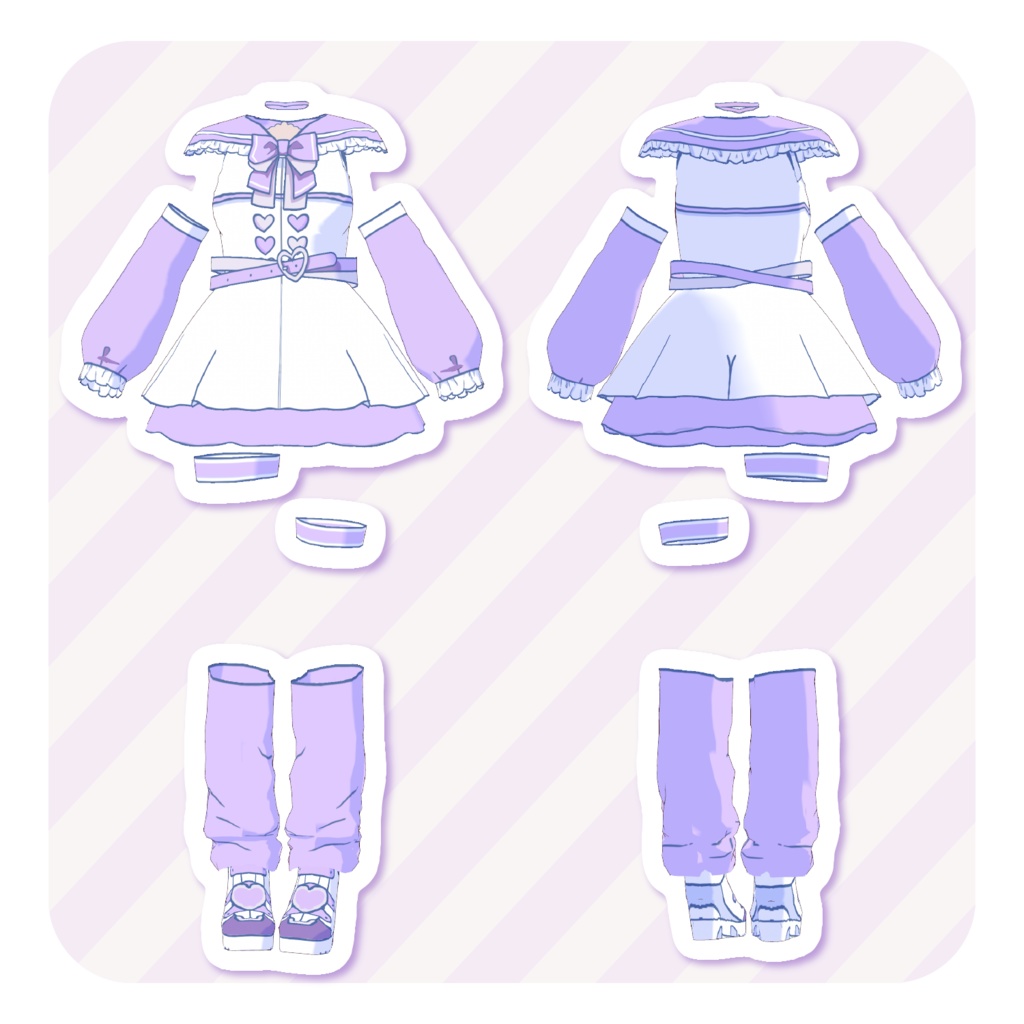 キャンディヒロインコーデ 【衣装セット】【VRoid】【Xwear対応】