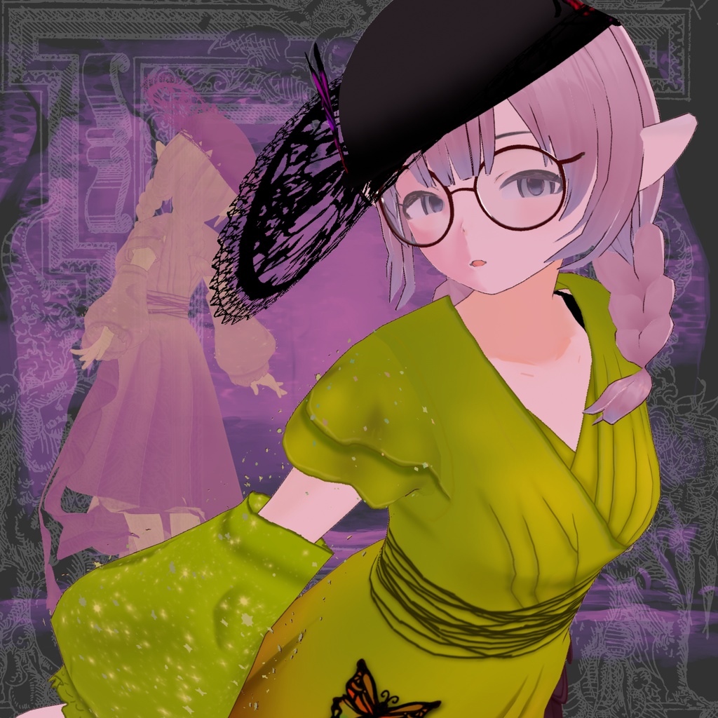 【XWear対応】バタフライひらひらドレス