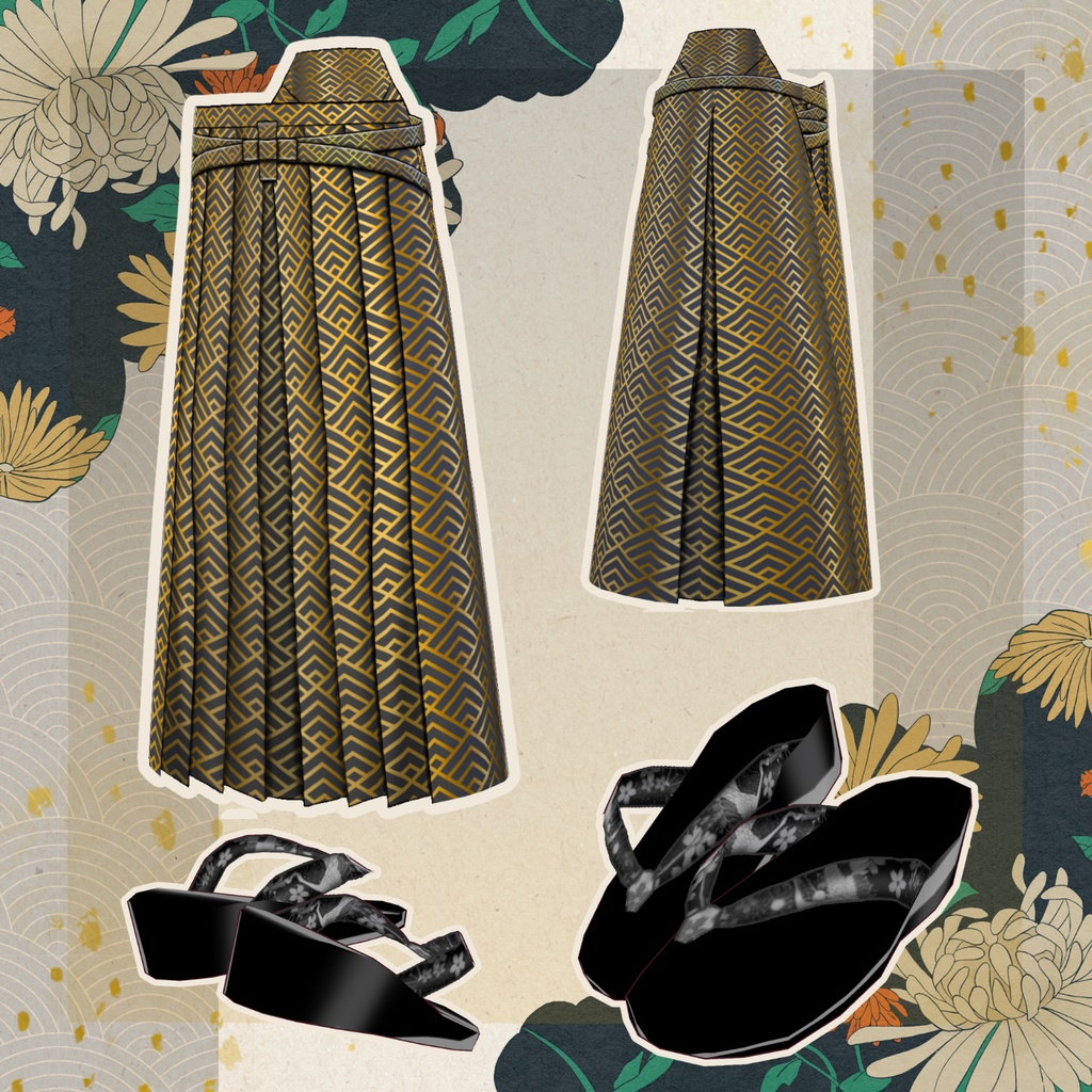 袴~流水~ 【VRoid衣装】【XWear対応】