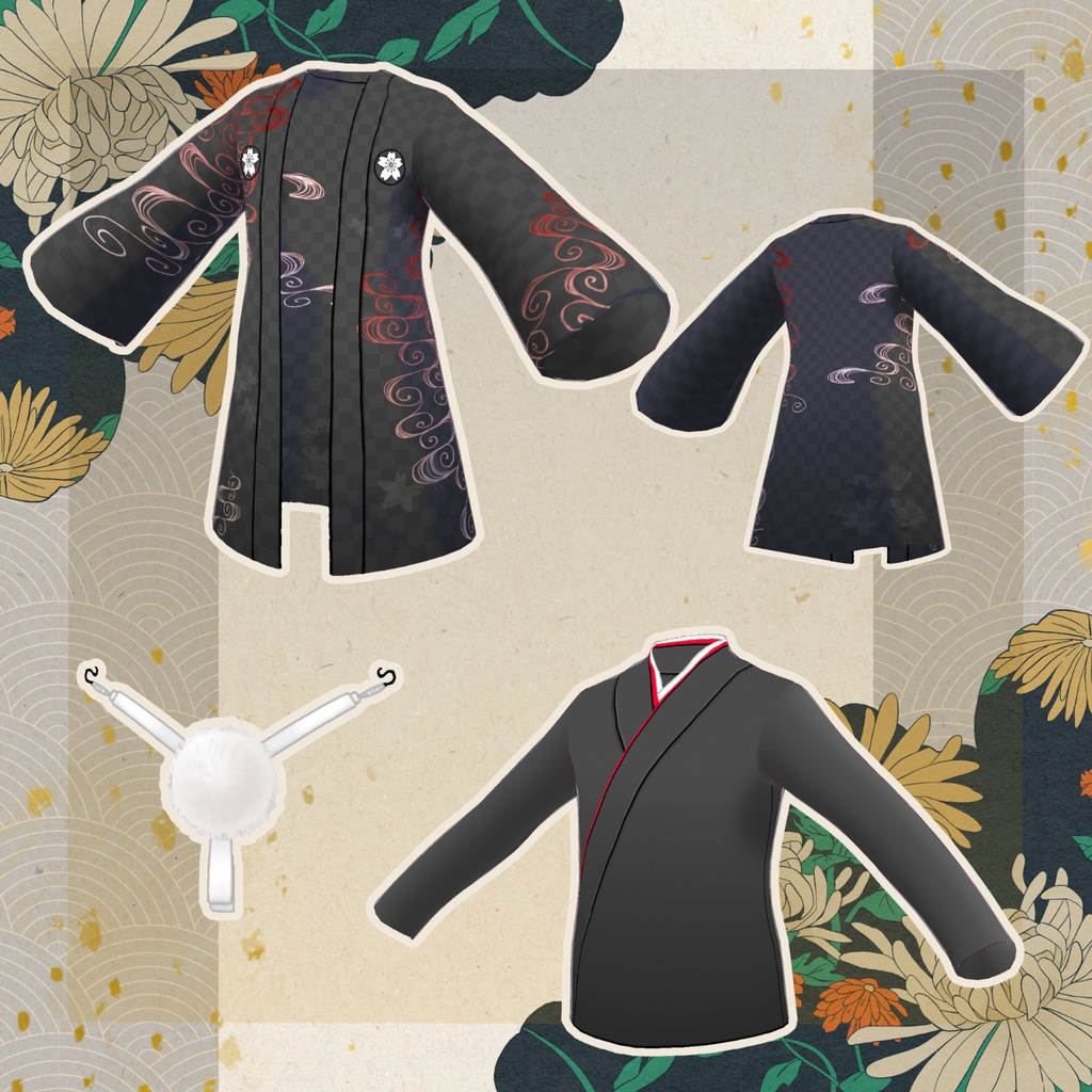 袴~流水~ 【VRoid衣装】【XWear対応】