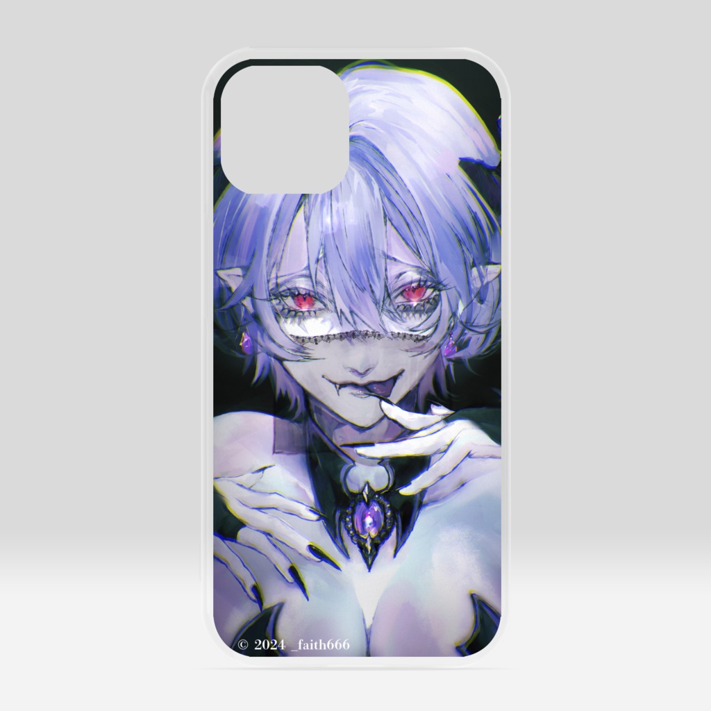 にゃこさま 絵画ver クリアiPhoneケース
