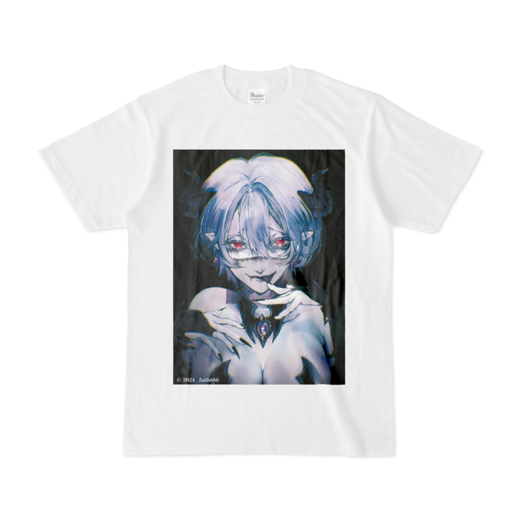 にゃこさま 絵画ver S~XL展開 白Tシャツ
