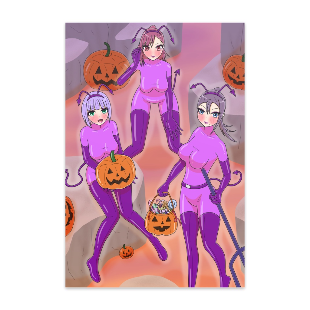 虫歯菌娘　ハロウィン　ポストカード