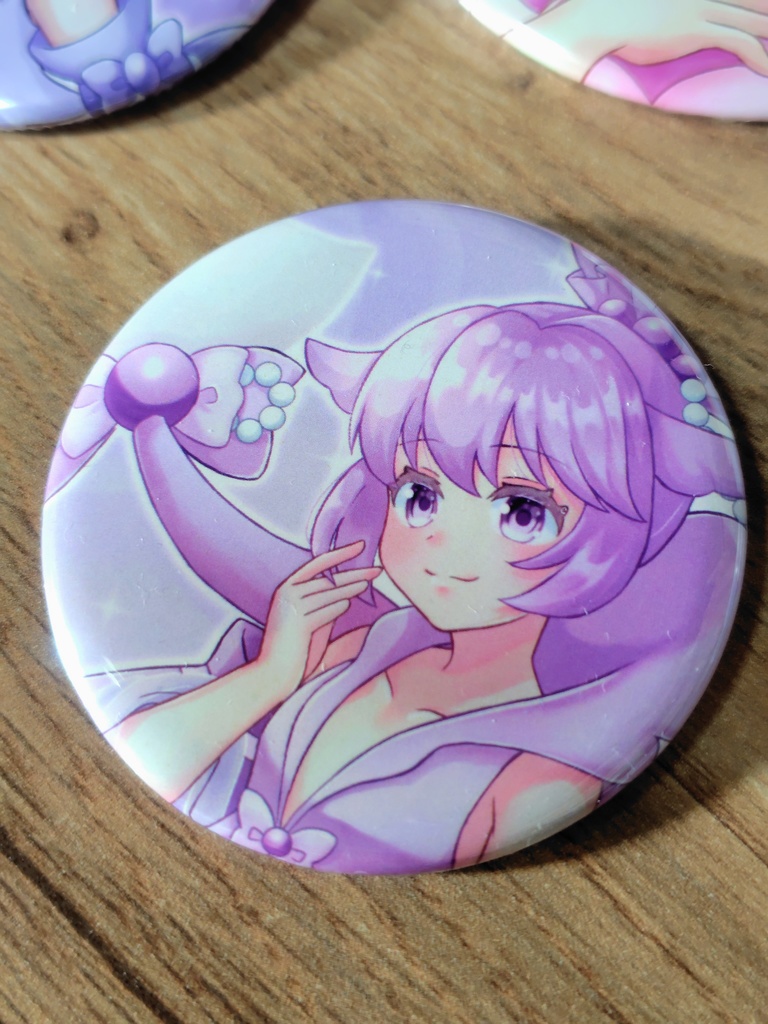 オリジナル人魚キャラ「ミモリ」缶バッジ