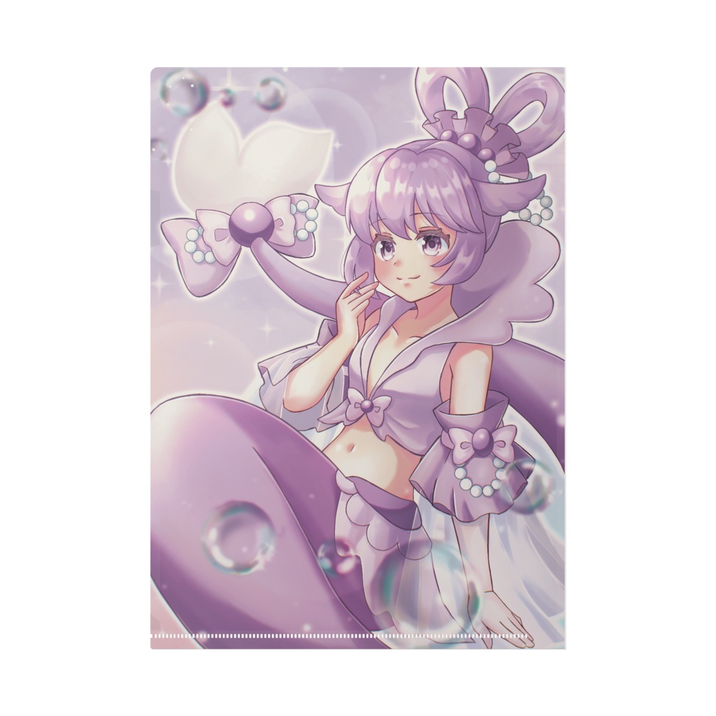 オリジナルキャラクター人魚の【フウカ】と【ミモリ】のクリアファイル
