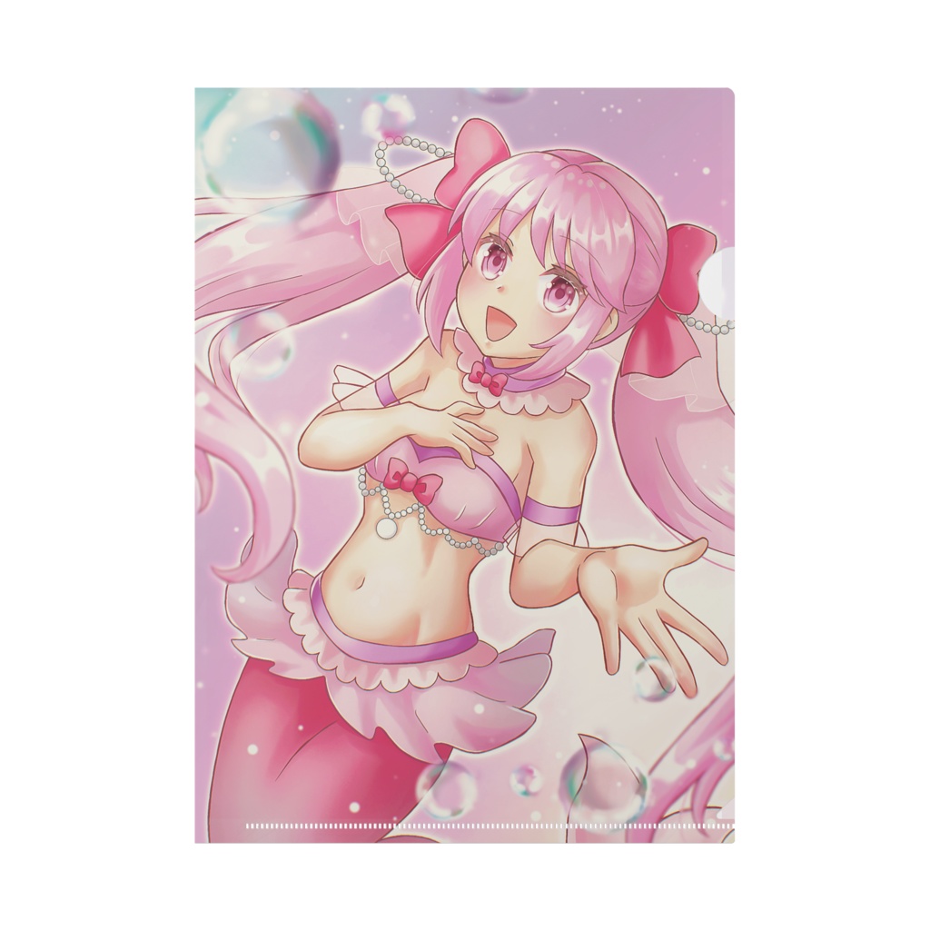 オリジナルキャラクター人魚の【フウカ】と【ミモリ】のクリアファイル