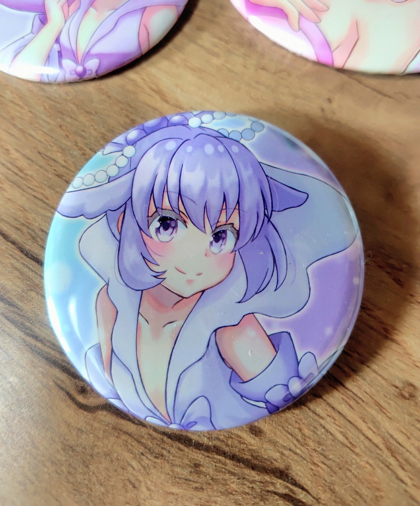 オリジナルキャラクターの人魚【ミノリ】の缶バッジ