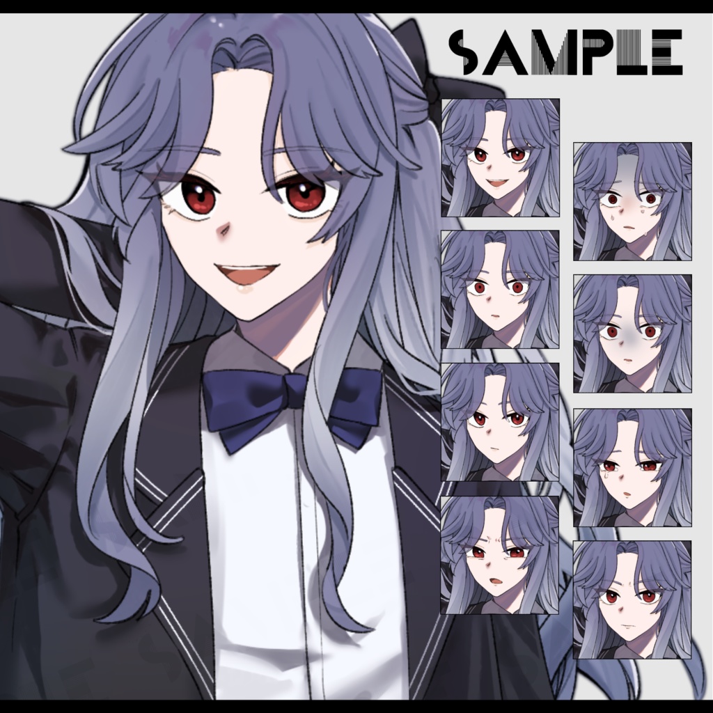 【表情差分8種】立ち絵素材01_女生徒